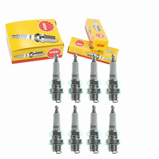 8 pc NGK 7909 Standard Spark Plugs for 2695 2772 372 5004 506 B2 B2W BT2 C81 D6 K-8 K3G K5G K7 K8G M24S M4A1 S81F S82F TC81 TC82 Ignition Wire Secondary