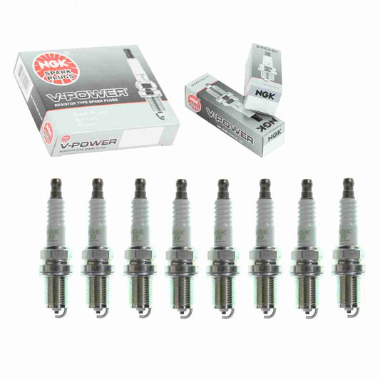 8 pc NGK V-Power Spark Plugs BMW 745Li 4.4L V8 2002-2005