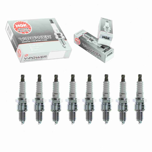8 pc NGK V-Power Spark Plugs Cadillac DeVille 7.7L 8.2L V8 1968-1974
