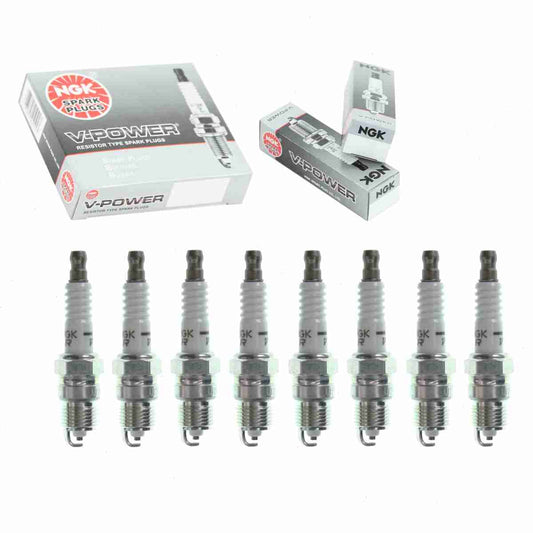 8 pc NGK V-Power Spark Plugs Chevrolet C10 5.0L 5.7L V8 1984-1986