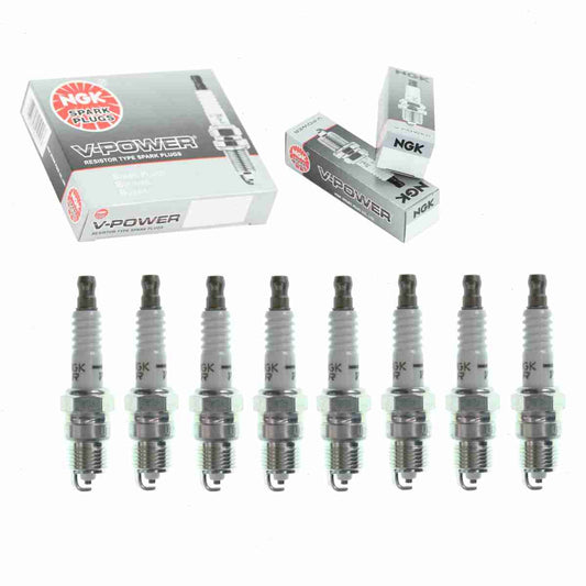 8 pc NGK V-Power Spark Plugs Ford F-250 5.0L 5.8L 7.5L V8 1975-1997