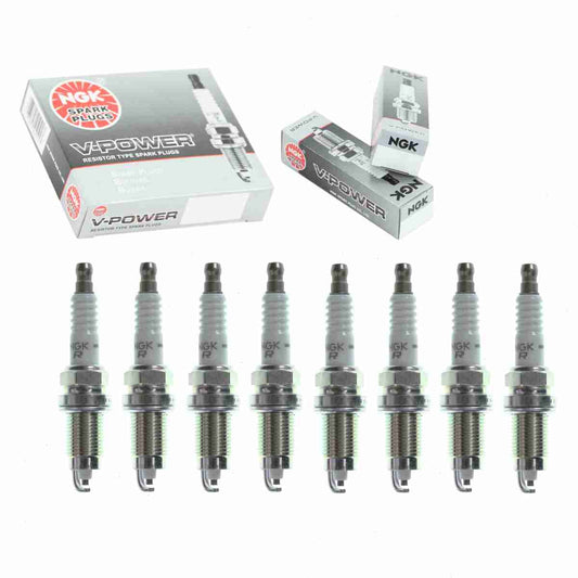 8 pc NGK V-Power Spark Plugs Jeep Grand Cherokee 5.2L 5.9L V8 1997-1998