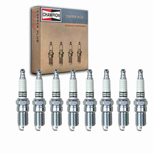 8 pc Champion 13 Copper Plus Spark Plugs for 41-600 41-601 41-606 7980 7982 82300320 AGSF42C6 AWRF32-5 HR8DCX HR9DCY HR9LCX R42CLTS6 R42LTS6 R43NTS6 R44LTS6 R44LTS6K R45LTS6 R45LTS6K RS14YC6