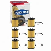 6 pc Purolator L16162 Engine Oil Filters for Oil Change Lubricant Filters Fits select: 2012-2019 FIAT 500, 2013-2016 DODGE DART
