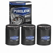 3 pc Purolator BOSS PBL22500 Engine Oil Filters for Oil Change Lubricant Filters Fits select: 2014-2023 CHEVROLET SILVERADO, 2011-2023 FORD F150