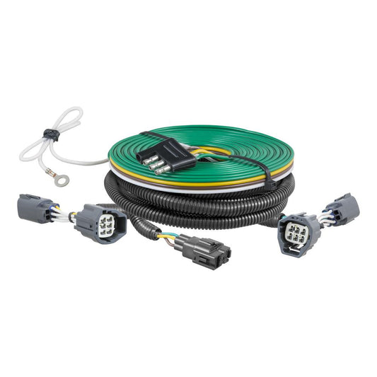 CURT 58903 Custom Towed-Vehicle RV Wiring Harness for Dinghy Towing, Select Jeep Wrangler JK
