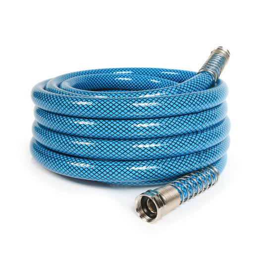 Camco TastePURE 25-Foot Premium Drinking Water Hose | Features a No-Kink Heavy-Duty Design with Machined Fittings for Extra Strength, 5/8 ID, and is Lead-Free, BPA-Free, and Phthalate-Free (22833)
