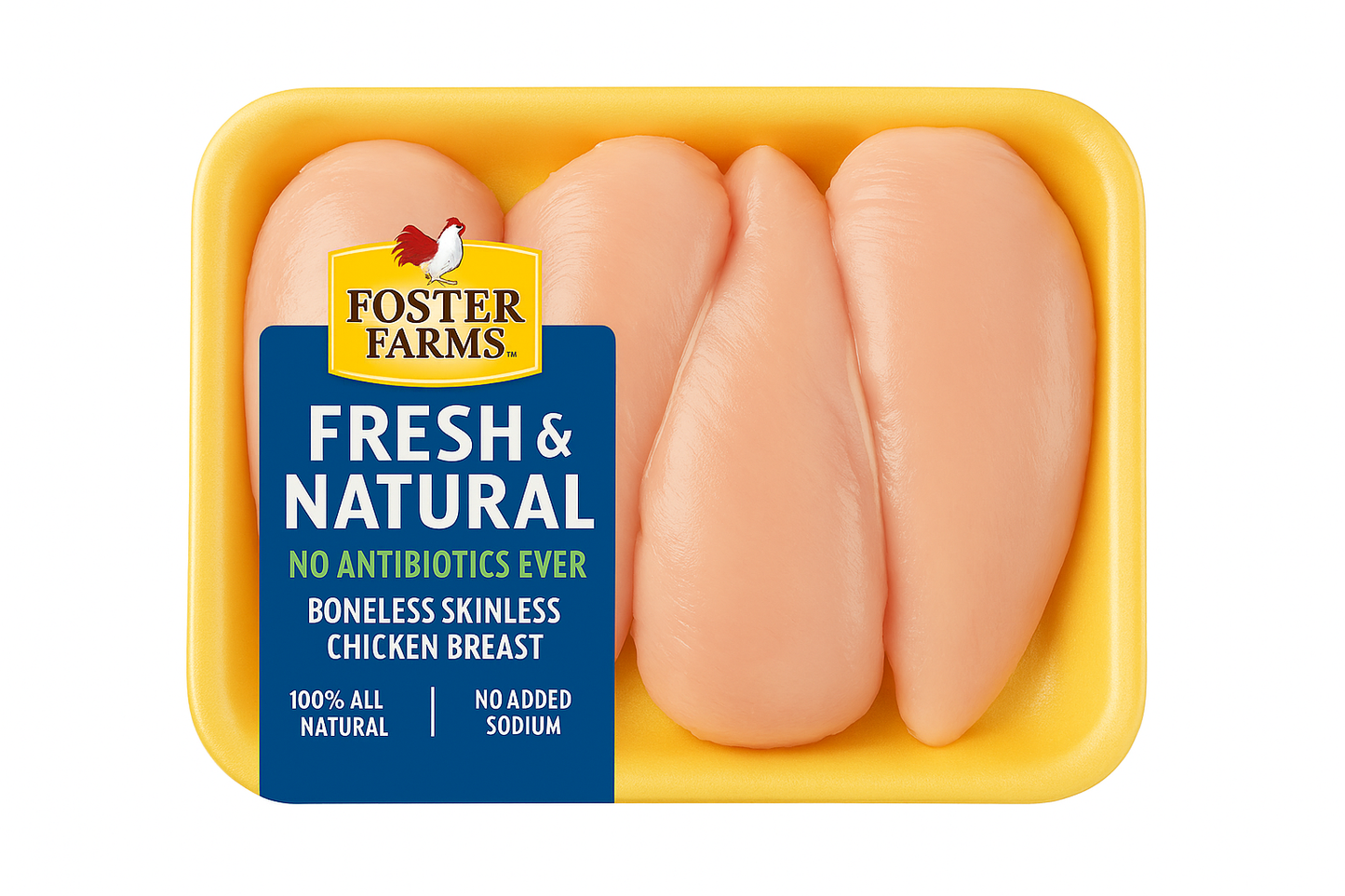 Foster Farms Fresh & Natural No Antibiotics Boneless Skinless Chicken Breast (1.36 lb)