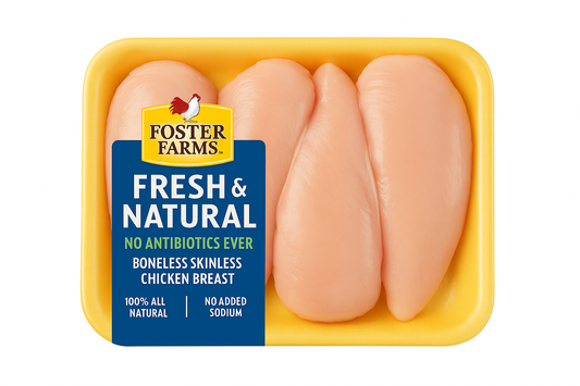 Foster Farms Fresh & Natural No Antibiotics Boneless Skinless Chicken Breast (1.36 lb)