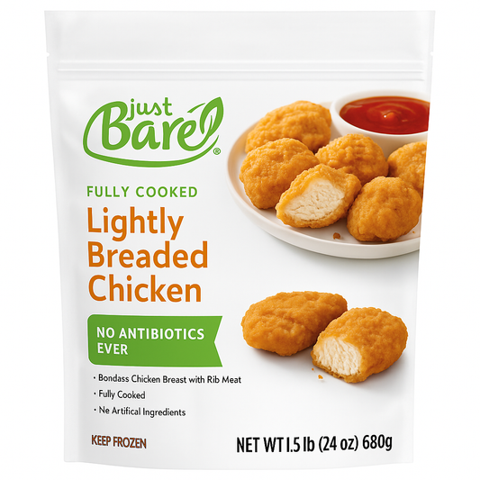 Just Bare Fully Cooked Lightly Breaded Chicken (1.5 lb)