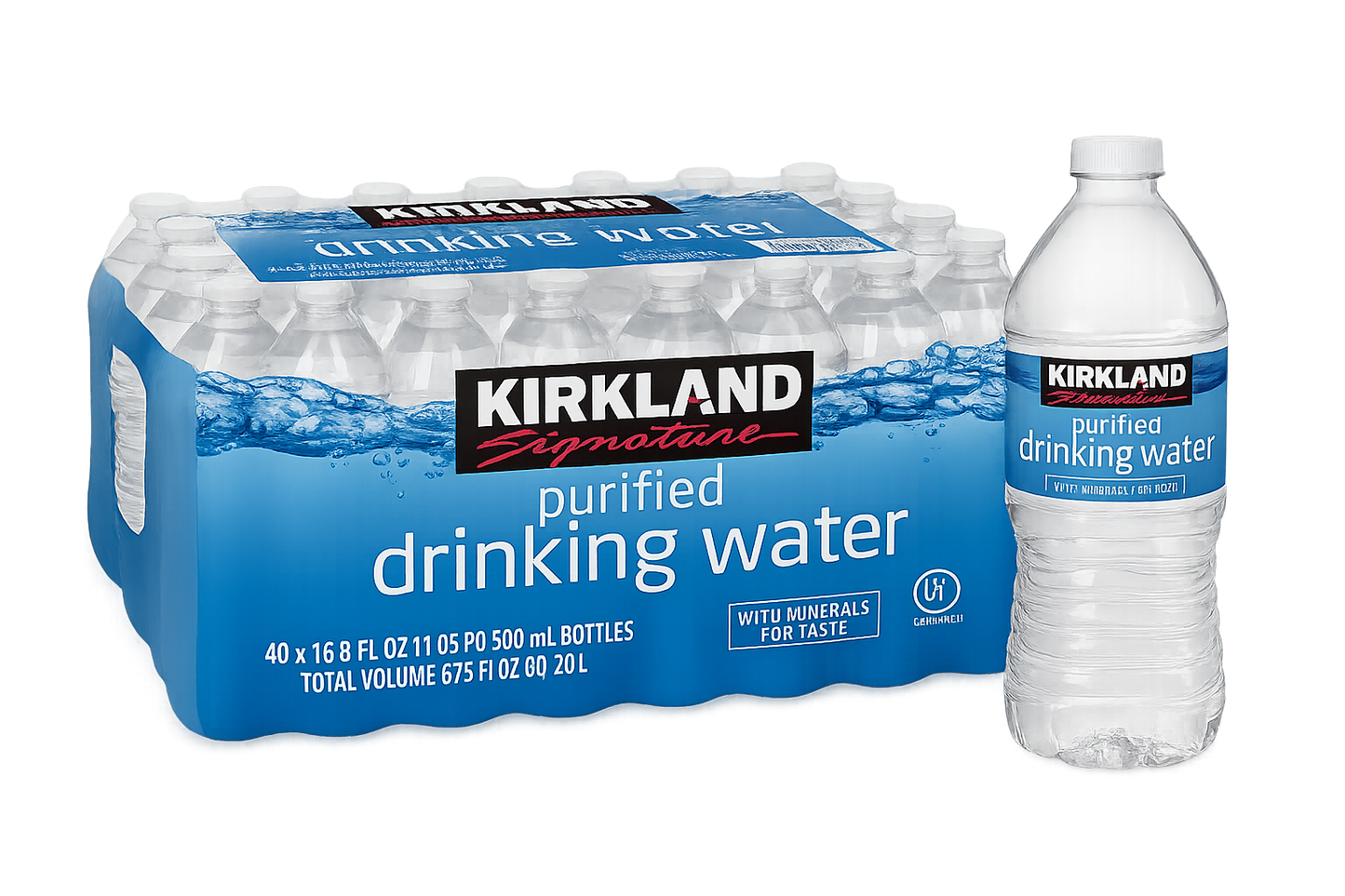 Kirkland Signature Purified Drinking Water, 40 x 16.9 fl oz