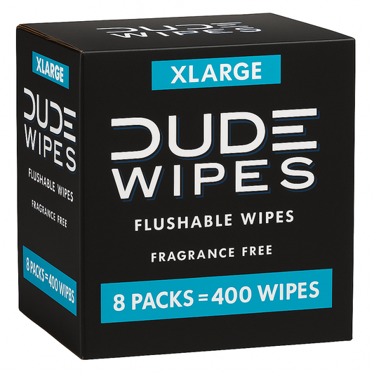 DUDE WIPES XL Flushable Wipes, Fragrance Free, 8 ct., 400 wipes