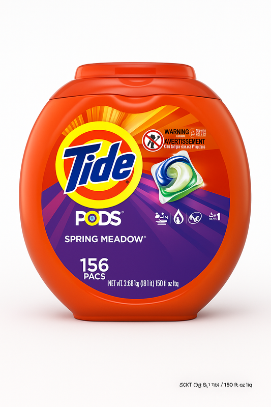 Tide PODS Laundry Detergent Pacs, Spring Meadow, 156 ct