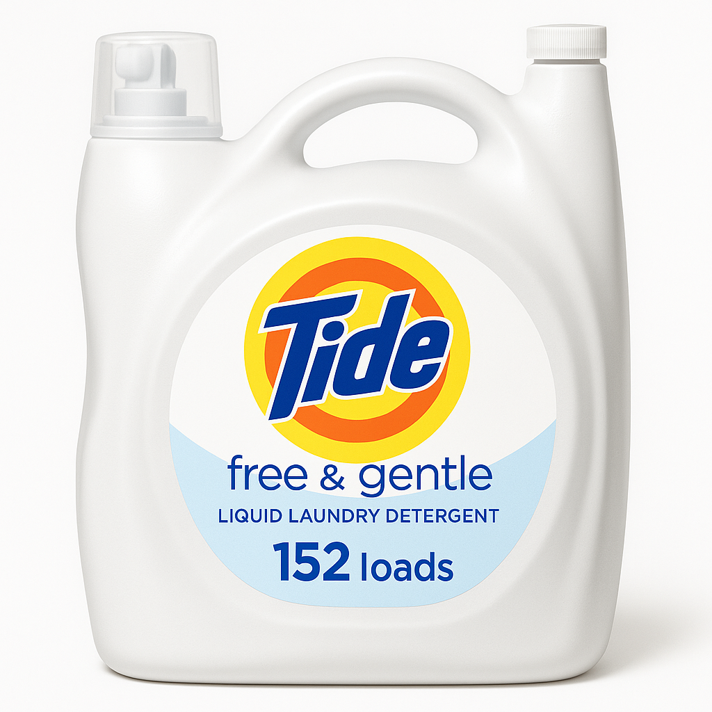 Tide Free & Gentle Liquid Laundry Detergent, 152 loads, 170 fl. oz