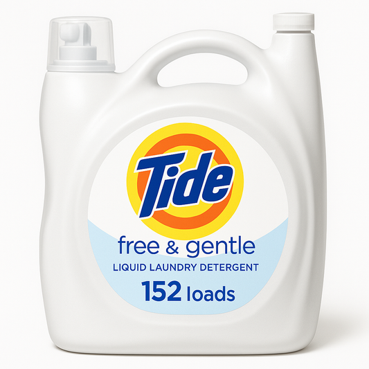 Tide Free & Gentle Liquid Laundry Detergent, 152 loads, 170 fl. oz