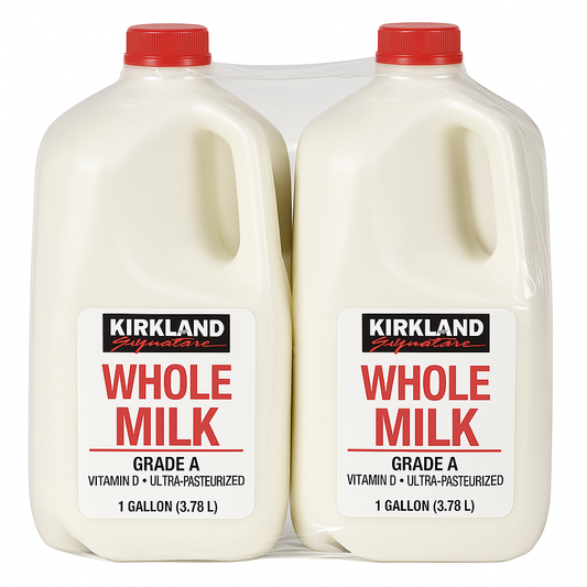 Kirkland Signature Whole Milk, 2 ct, 1 gallon each