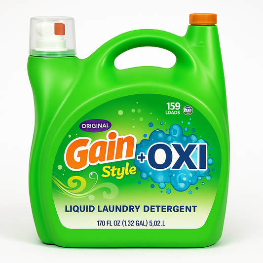 Gain + Oxi Liquid Laundry Detergent, Original, 159 Loads, 170 fl. oz.