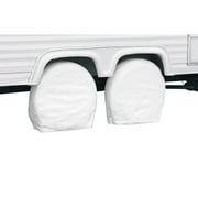 Classic Accessories Over Drive RV Wheel Covers, Wheels 18" - 21" Diameter, 6.75" Tire Width, Snow White
