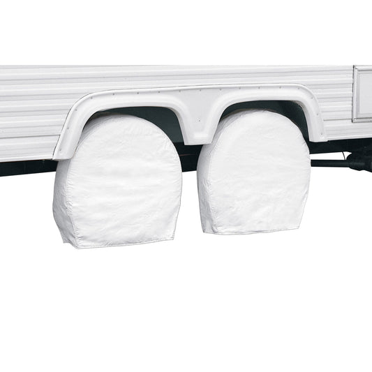 Classic Accessories Over Drive RV Wheel Covers, Wheels 27" - 30" Diameter, 8.75" Tire Width, Snow White