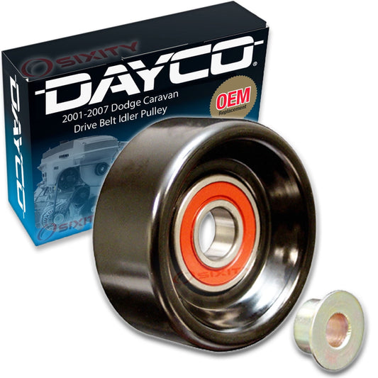 Dayco Drive Belt Idler Pulley Dodge Caravan 3.3L V6 2001-2007