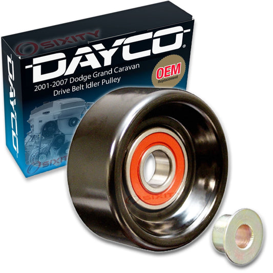 Dayco Drive Belt Idler Pulley Dodge Grand Caravan 3.3L 3.8L V6 2001-2007