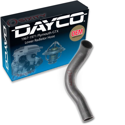 Dayco Lower Radiator Coolant Hose Plymouth GTX 6.3L 7.0L 7.2L V8 1967-1971