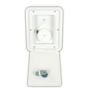 JR Products A6112-A Gravity Water Hatch with Key Lock - Polar White
