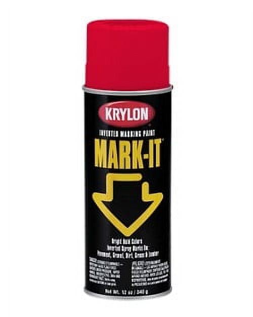 Krylon Rdmi1001a Mark It Inverted Spray, Red Fluorescent, 12 Ounce
