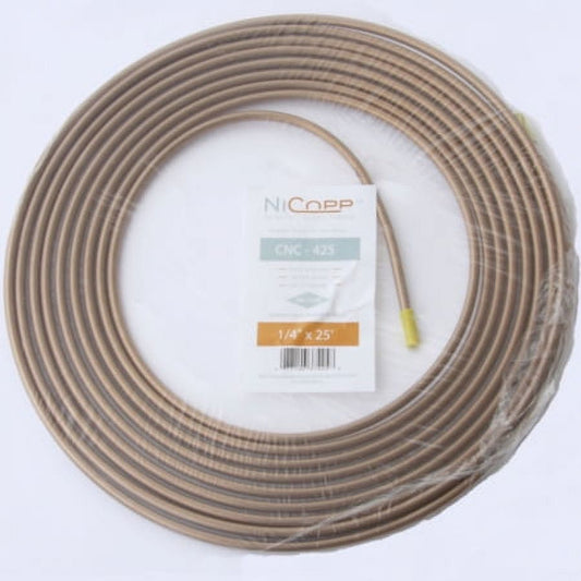 NiCopp NICOPP Nickel/Copper Alloy Brake Line Coil - 30% Stronger - 1/4" OD, 25 foot coil, sold by coil