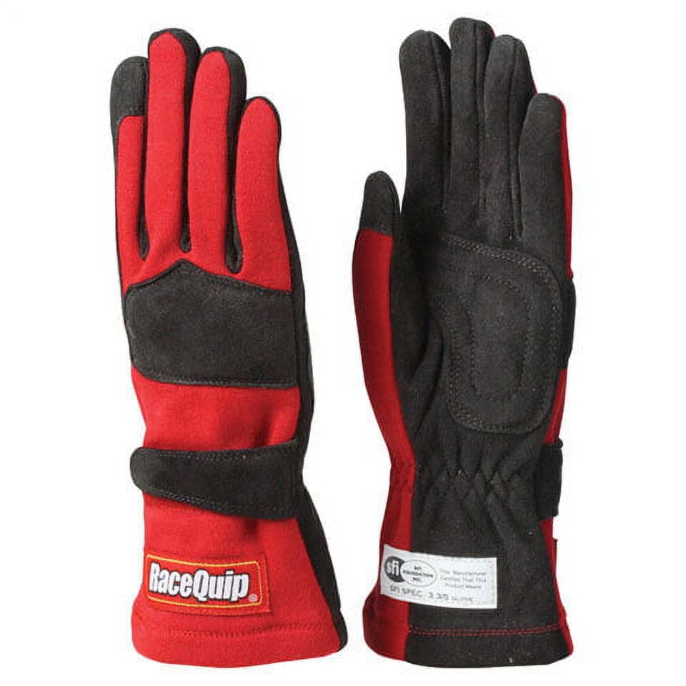 RaceQuip® 355015RQP 355  Series Driving Gloves - SFI 3.3/5 - Black/Red - Large