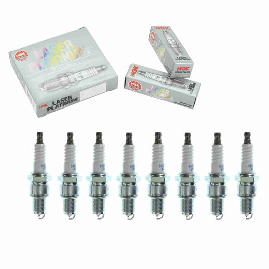 8 pc NGK 3200 Laser Platinum Spark Plugs for 22401-18V17 3302 MD338991 P22PR8 Ignition Wire Secondary