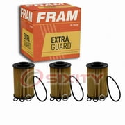 3 pc FRAM CH10515 Extra Guard Engine Oil Filters for 96950 E203H04 D67 HF123 L25564 LF582 MG123 P7027 Oil Change Lubricant Filters Fits select: 2009 HYUNDAI SANTA FE, 2008-2009 KIA SORENTO