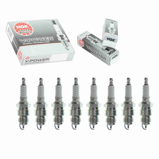8 pc NGK 4652 V-Power Spark Plugs for 130 130C2 41-604 41-823 4130 5125 5125BP 5125DP2 7552 7952 BSF44C BSF44CF6 BSF44P BSF44PF6 BSF44PM DR10GC DR10GC0 DR10GCO RF14LC SP435 SP452 Ignition Wire