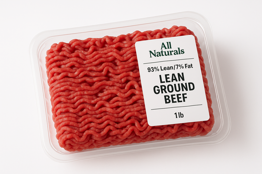 All Naturals All Natural 93% Lean/7% Fat Lean Ground Beef Tray, 1 lb