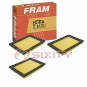 3 pc FRAM CA9687 Extra Guard Air Filters for 49369 90132C 97619-1C000 A25496 A25538 AF1226 CF-86 JKR500020 PC9369 VA-328 WCAF1835 Intake Inlet Manifold Fuel Delivery Filters