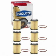 6 pc Purolator L25247 Engine Oil Filters for 61223 Oil Change Lubricant Filters