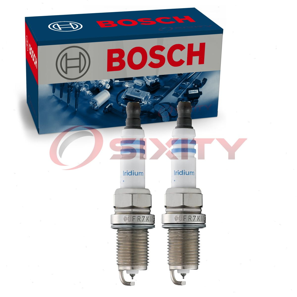 2 pc Bosch 9603 Double Iridium Spark Plugs for Ignition Wire Secondary