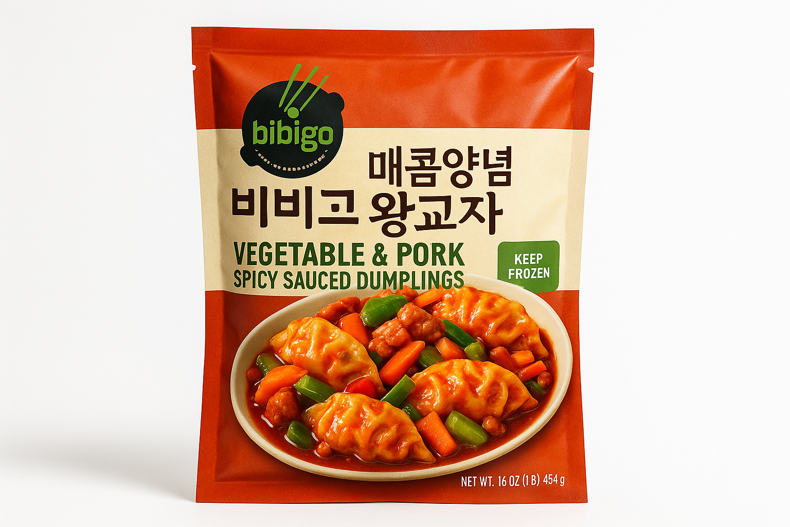 Bibigo Frozen Vegetable & Pork Spicy Sauced