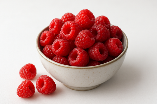 bowl of raspberries