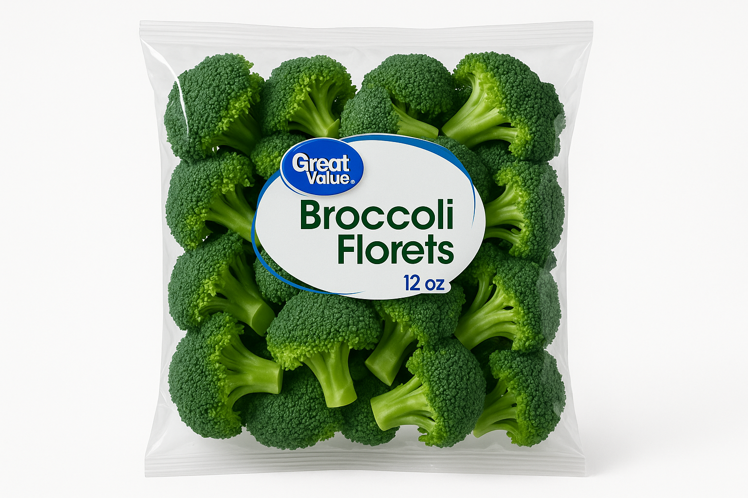 Broccoli Florets, 12 oz (Walmart)