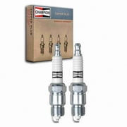 2 pc Champion 25 Copper Plus Spark Plugs for 14RF52 14RF62 4091678 4289155 4339415 44TS 45TS 46TS 5213202S ARF62 CR44TS CR45TS R44TS R45TS RV17YC TR14PRU Ignition Wire Secondary