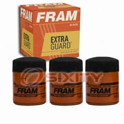 3 pc FRAM PH8316 Extra Guard Engine Oil Filters for 1520929D00 4095189 59026500 BF1262 FF1142 FS1006 Oil Change Lubricant Filters Fits select: 2000-2004 FORD FOCUS, 1998-2003 FORD ESCORT