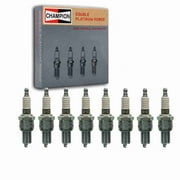 8 pc Champion 7415 Double Platinum Spark Plugs for RN9PYP Ignition Wire Secondary Fits select: 1986-1989 NISSAN D21, 2003-2004 LAND ROVER DISCOVERY II