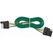 CURT 58051 Vehicle-Side and Trailer-Side 4-Pin Flat Wiring Harness with 72-Inch Wires