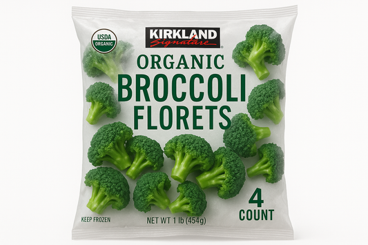 Frozen Kirkland Signature Organic Broccoli Florets, 1 lb, 4-count 