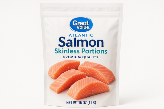 Great Value Atlantic Salmon Skinless Portions 16 oz