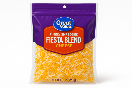 Great Value Cheese, Finely Shredded, Fiesta Blend, 8 oz (Walmart)