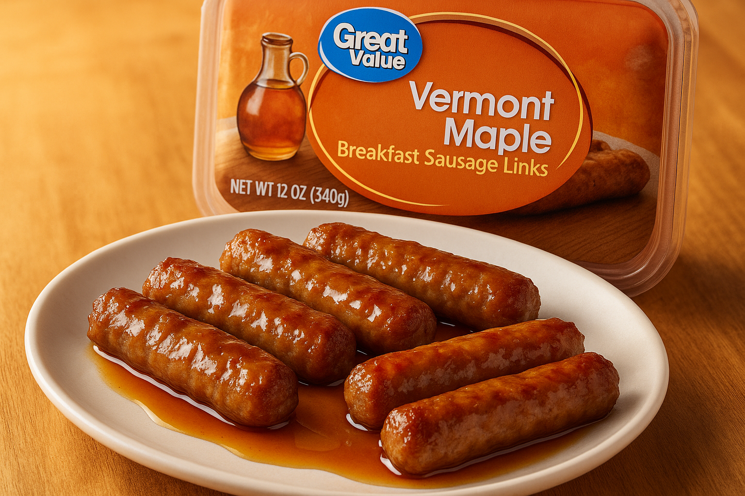 Great Value Vermont Maple Breakfast Sausage Links 12 oz