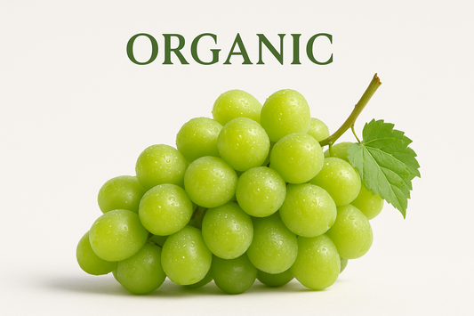 Green Grapes with organic title