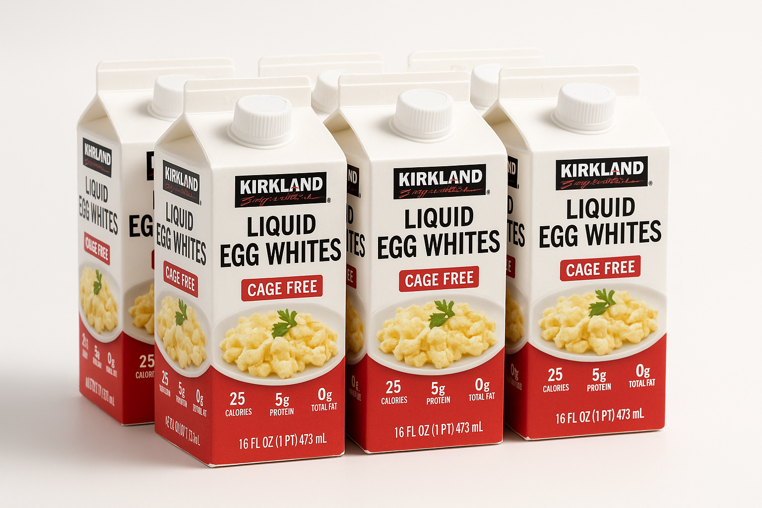 Kirkland Signature Liquid Egg Whites, Cage Free, 16 oz, 6-count
